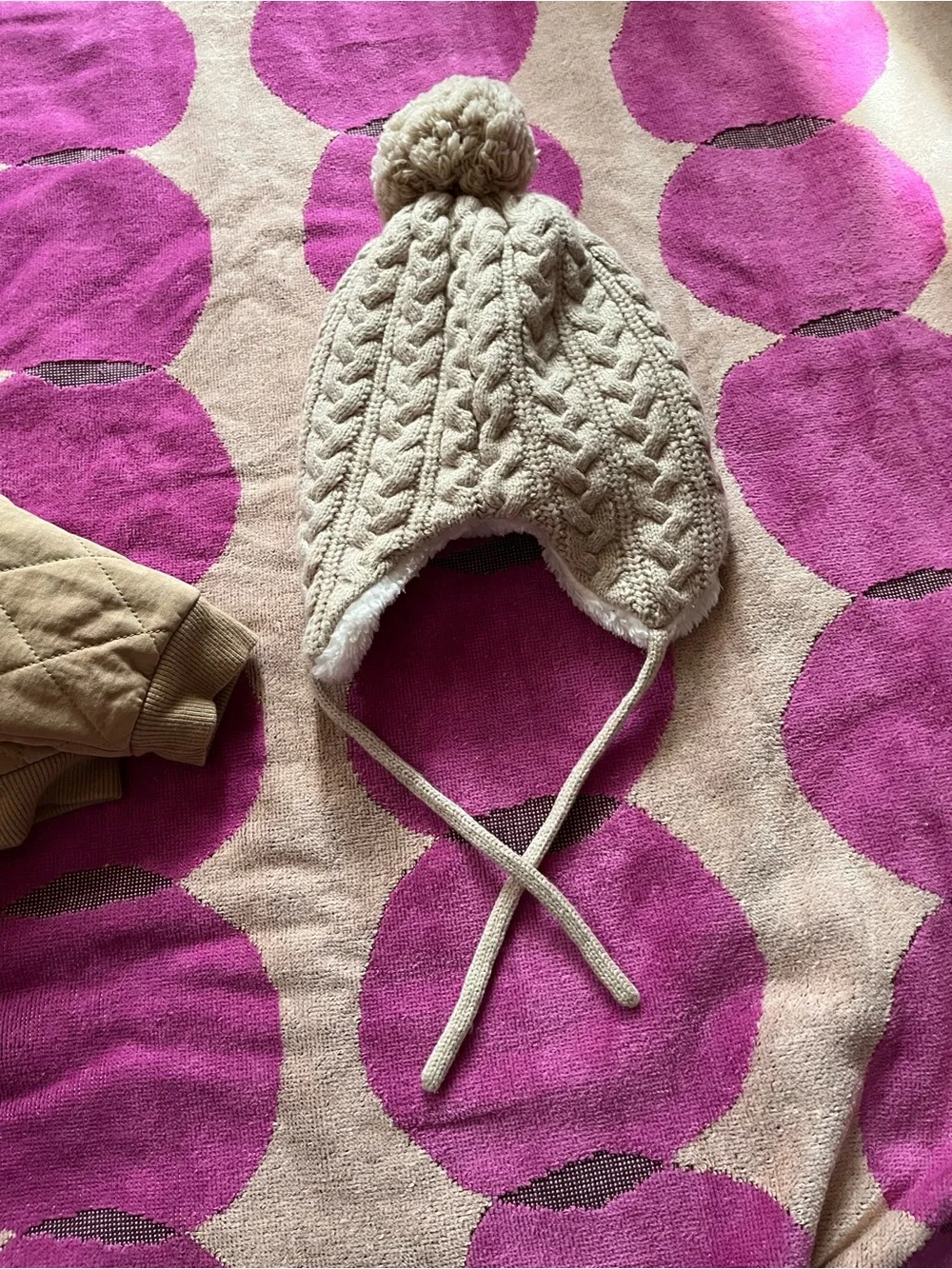 Like New Janie and Jack Jacket and Toddler Sherpa Trapper Hat
